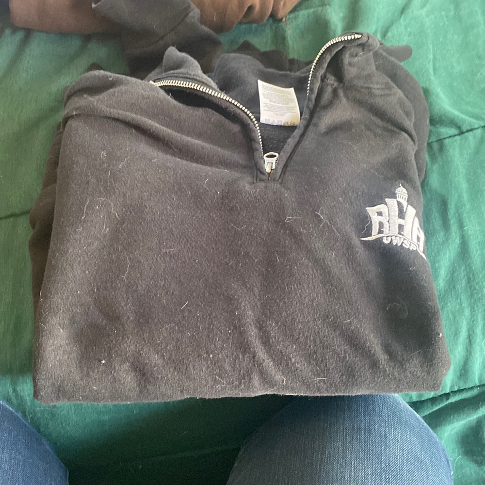 Jerzees Black quarter zip up